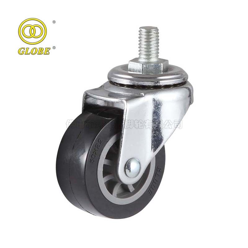 3 Inch Light Duty Premium Polyurethane Threaded Stem Casters