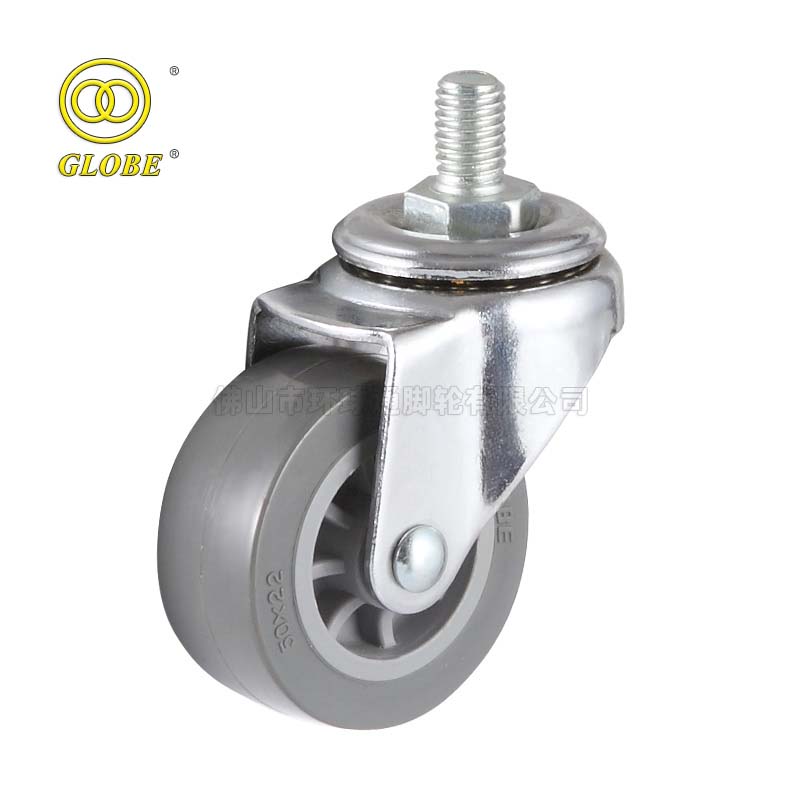 3 Inch Light Duty Super Quiet Polyurethane Threaded Stem Casters
