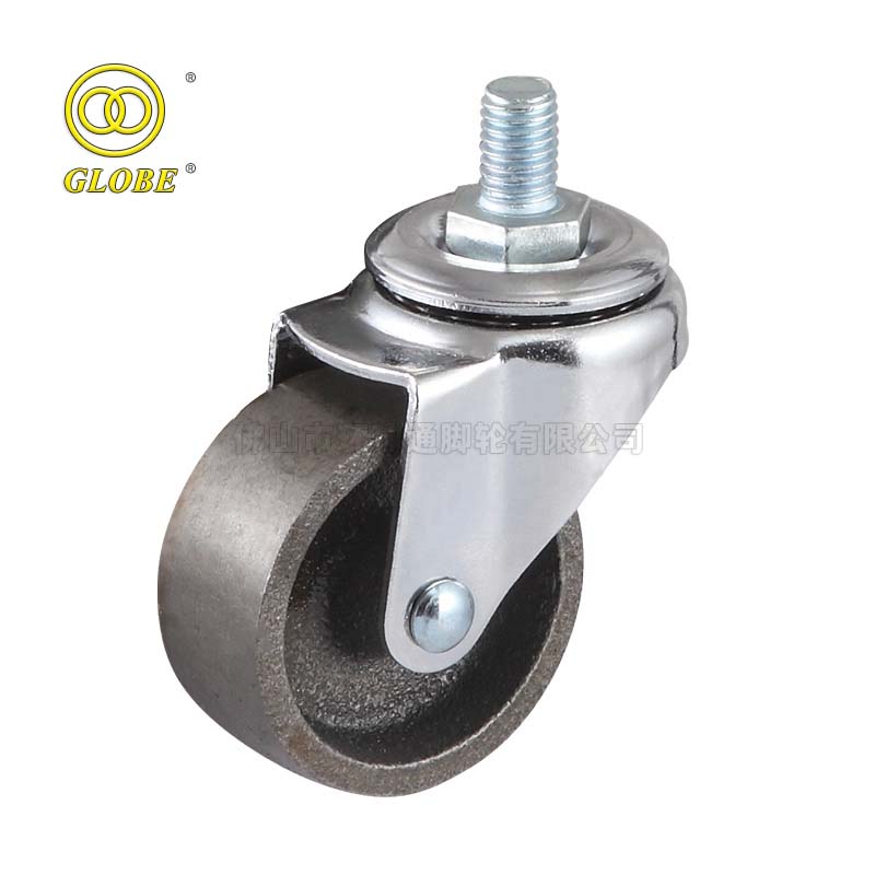 3 Inch Light Duty Cast Iron Threaded Stem Casters