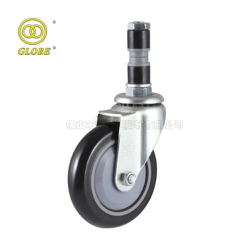 3 Inch Light Duty Premium PU Expanding Stem Casters