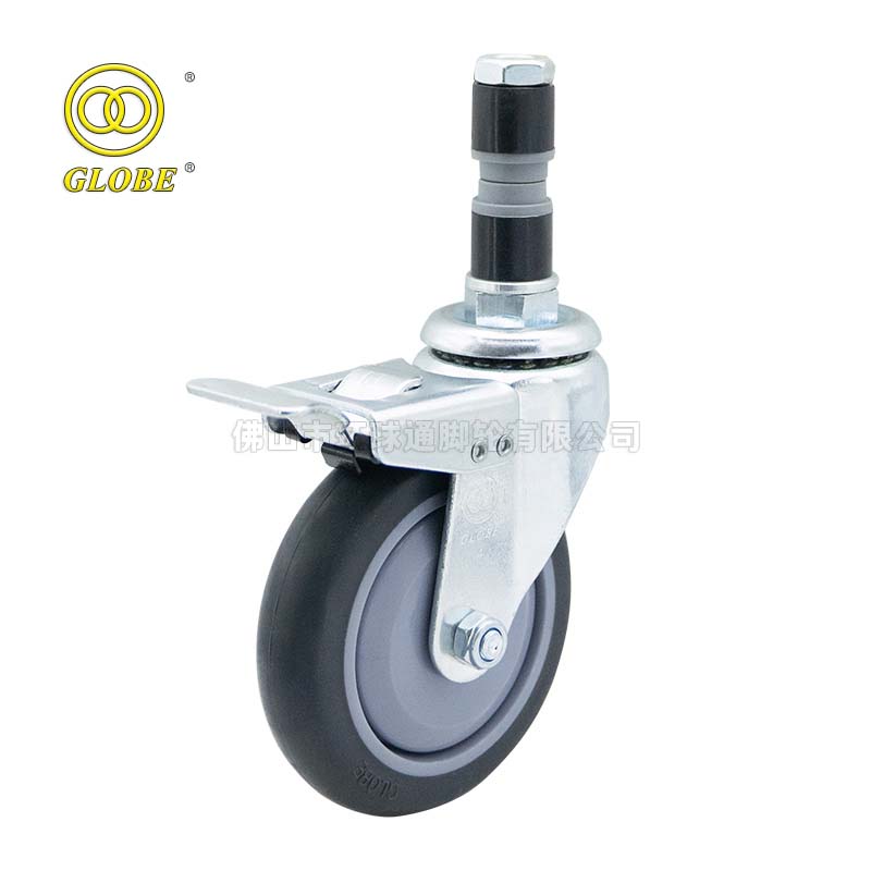 5 Inch Light Duty High Strength Rubber Swivel Casters
