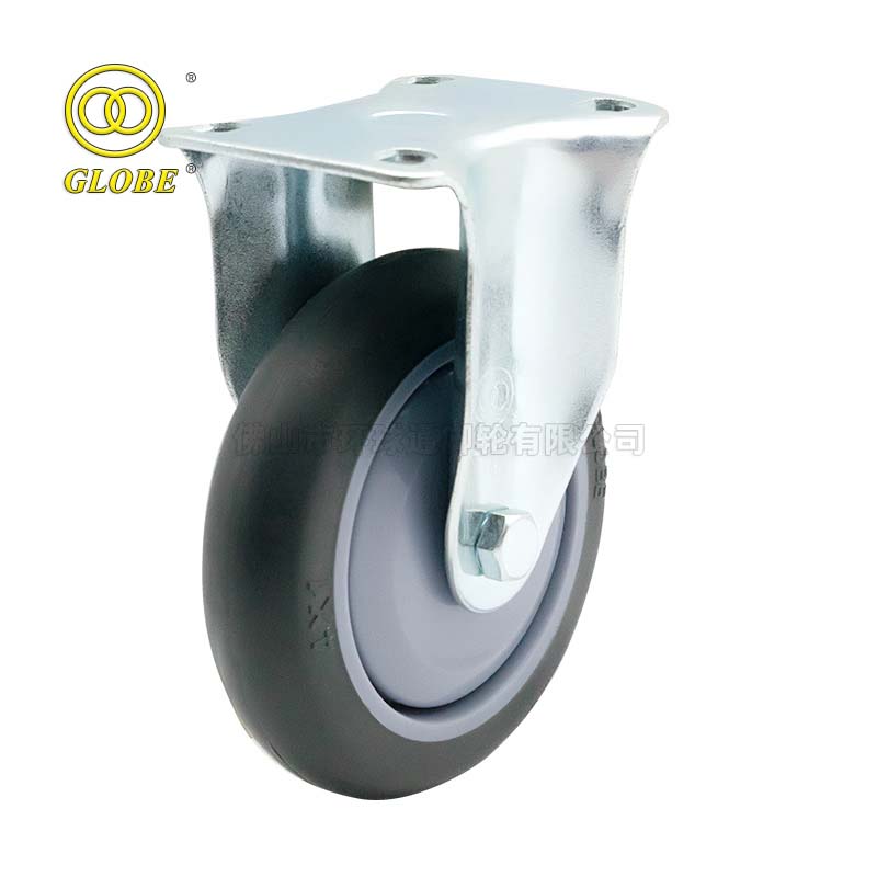 5 Inch Light Duty High-Strength Artificial Rubber Rigid Casters