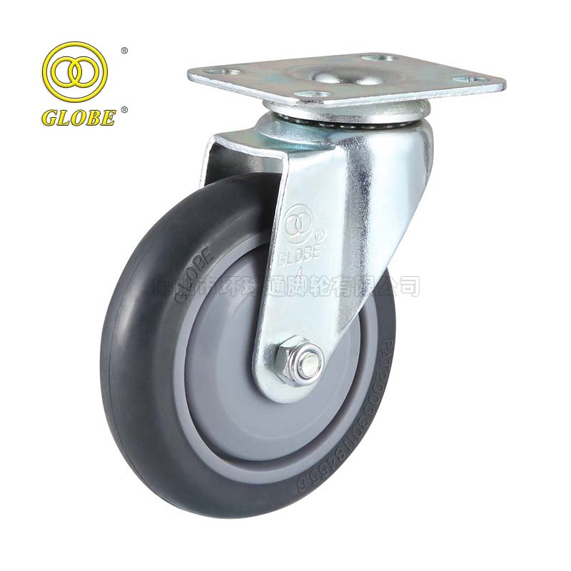 5 Inch Light Duty High-Strength Artificial Rubber Swivel Casters