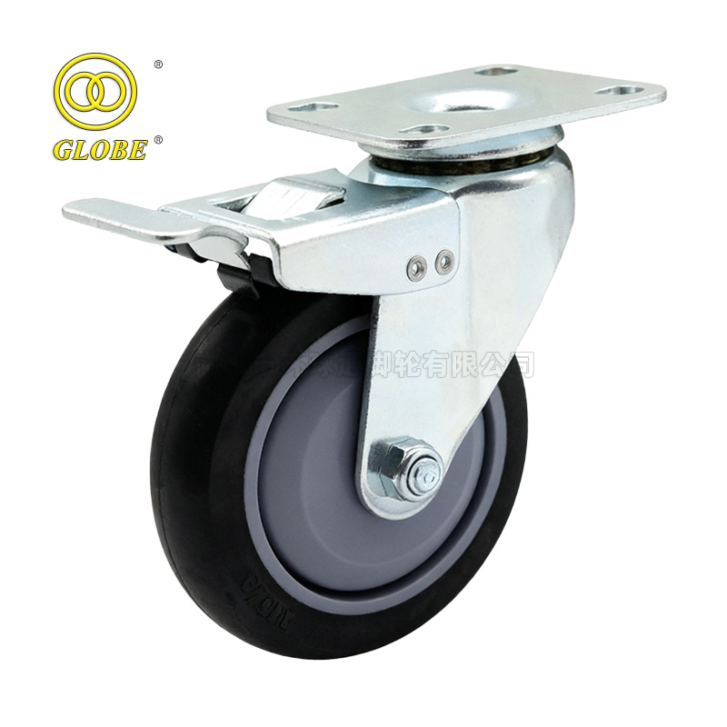 3 Inch Light Duty Premium Polyurethane Swivel Casters with Dual Brake