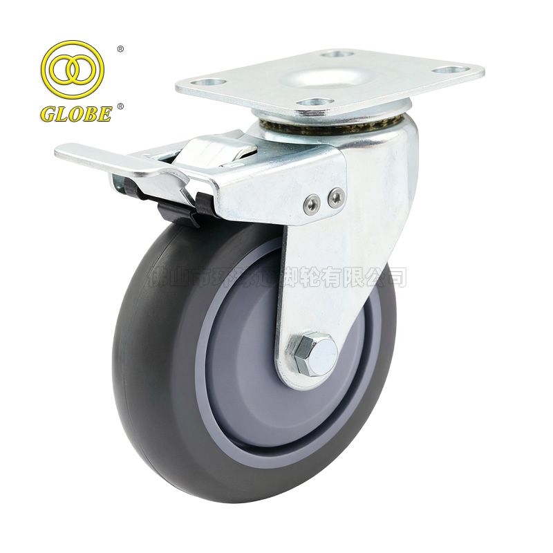 3 Inch Light Duty Super Quiet Polyurethane Swivel Casters with Dual Brake