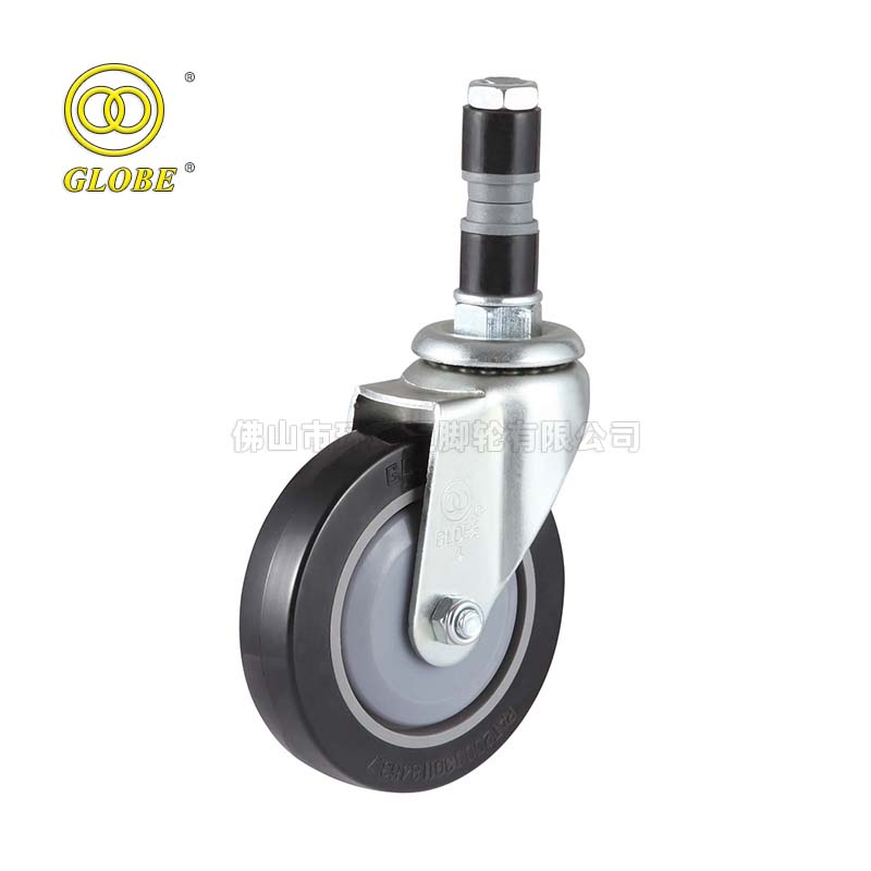 5 Inch Light Duty Premium Polyurethane Expansion Stem Casters