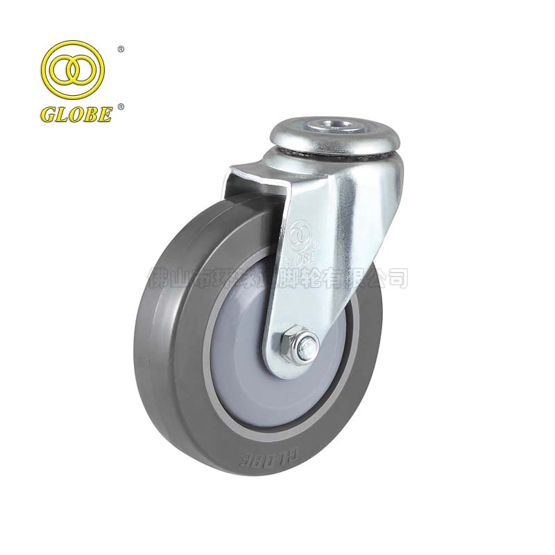 5 Inch Light Duty Super Quiet Polyurethane Bolt Hole Swivel Casters