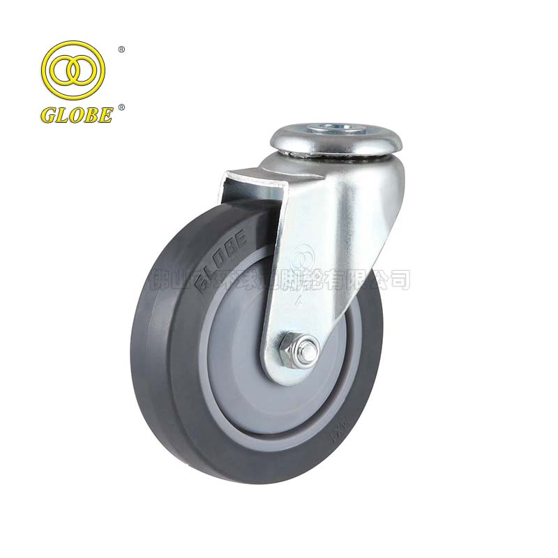 3 Inch Light Duty High-Strength Artificial Rubber Bolt Hole Swivel Casters