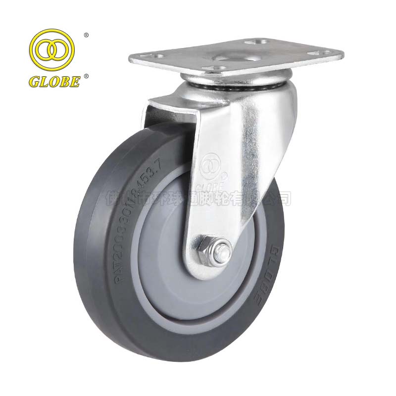 5 Inch Light Duty High-Strength Artificial Rubber Swivel Casters