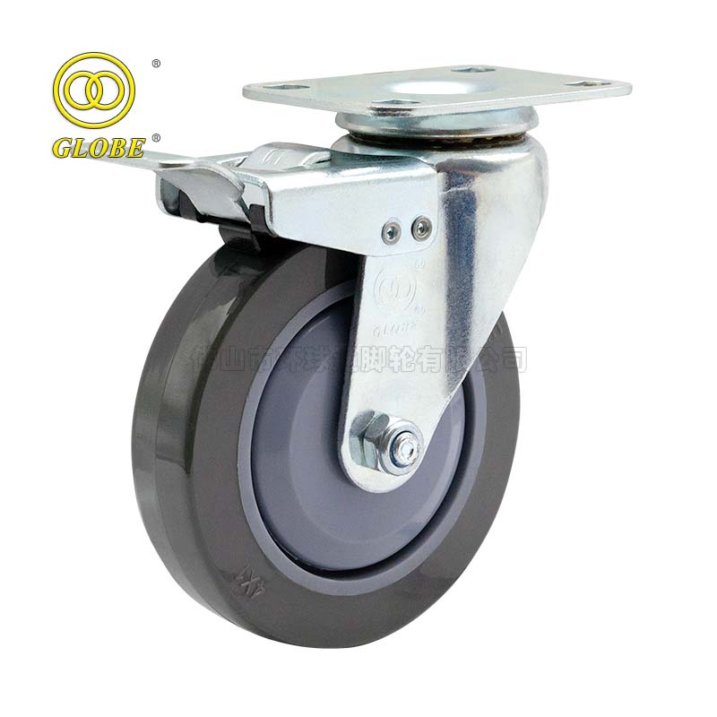 3 Inch Light Duty Super Quiet Polyurethane Swivel Casters with Dual Brake