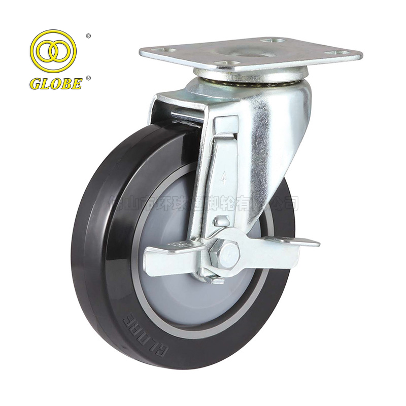 3 Inch Light Duty Premium Polyurethane Swivel Casters with Side Brake