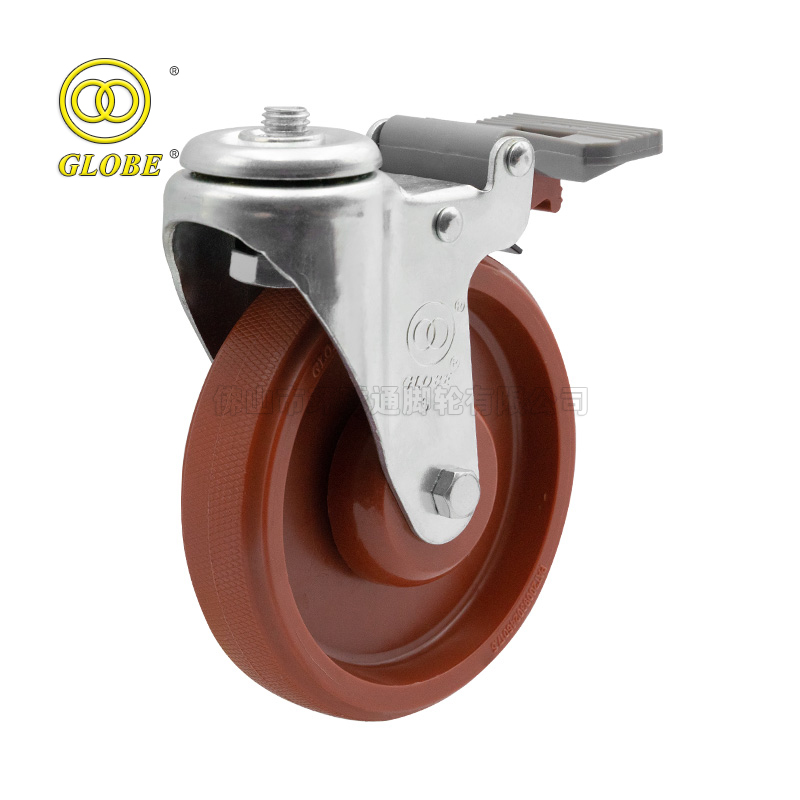 3 Inch Light Duty Mei Li Bolt Hole Casters with Dual Brake