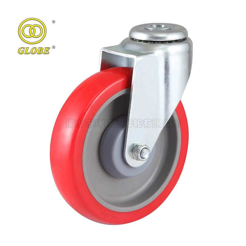 5 Inch Medium Duty Super Polyurethane Bolt Hole Swivel Casters