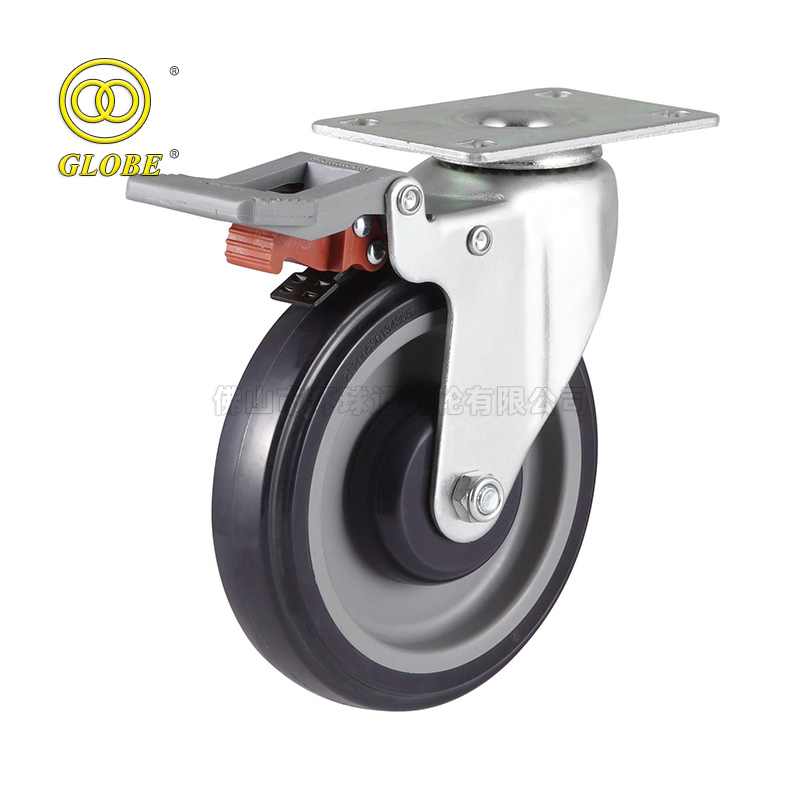 3 Inch Light Duty High-Strength Polyurethane Swivel Casters with Dual Brake