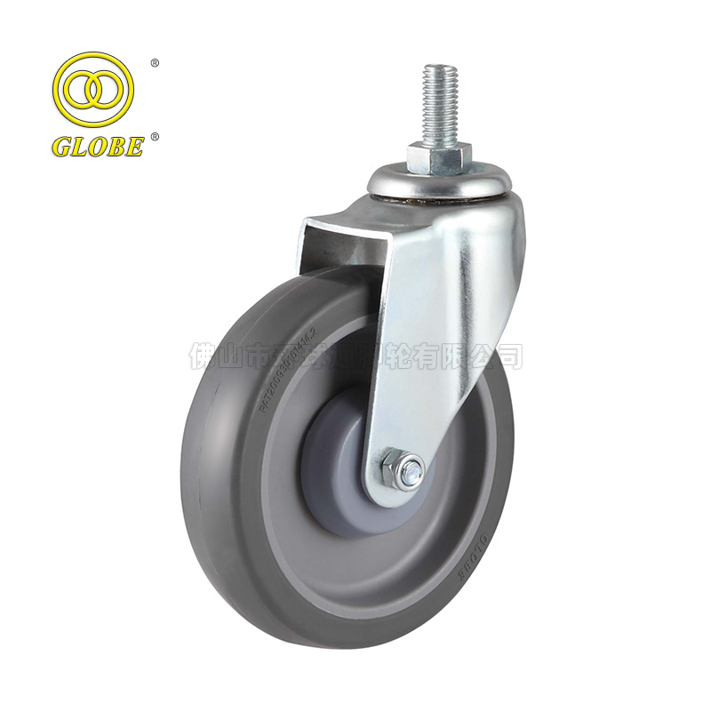 5 Inch Medium Duty Super Quiet Polyurethane Threaded Stem Casters