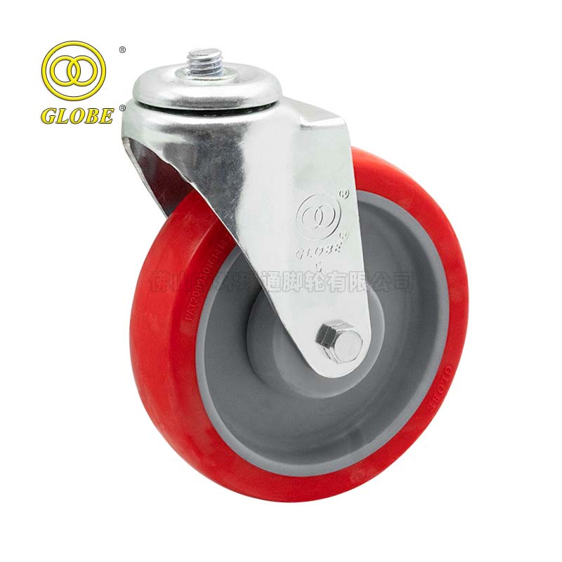 5 Inch Medium Duty Super Polyurethane Bolt Hole Swivel Casters