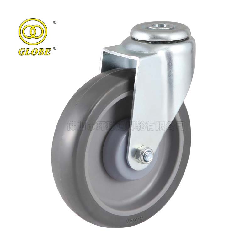 5 Inch Medium Duty Super Quiet Polyurethane Bolt Hole Swivel Casters