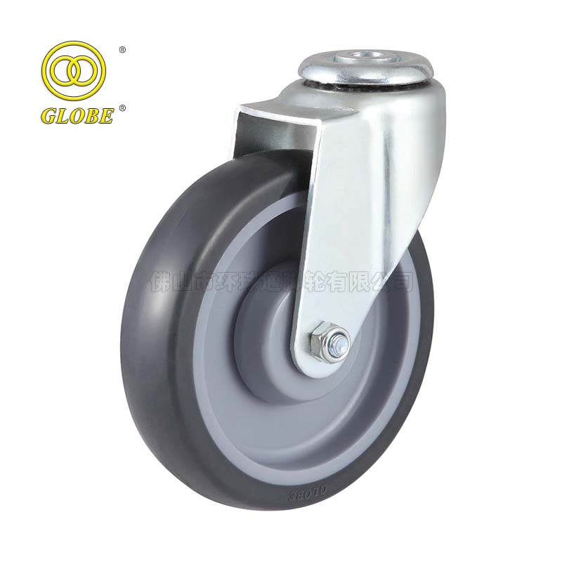 3 Inch Light Duty High-Strength Artificial Rubber Bolt Hole Swivel Casters
