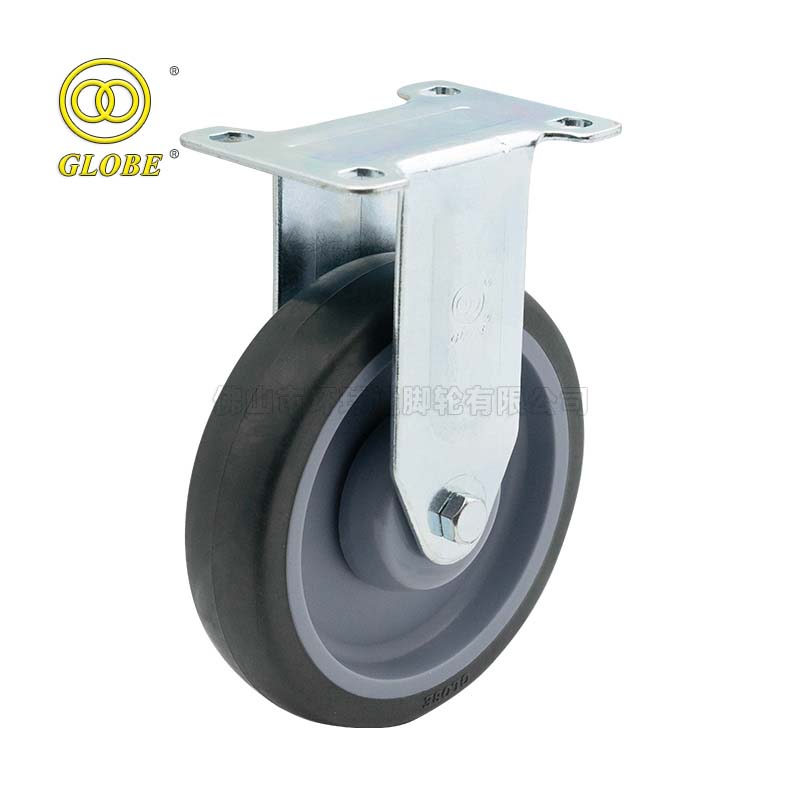 5 Inch Medium Duty High-Strength Artificial Rubber Rigid Casters