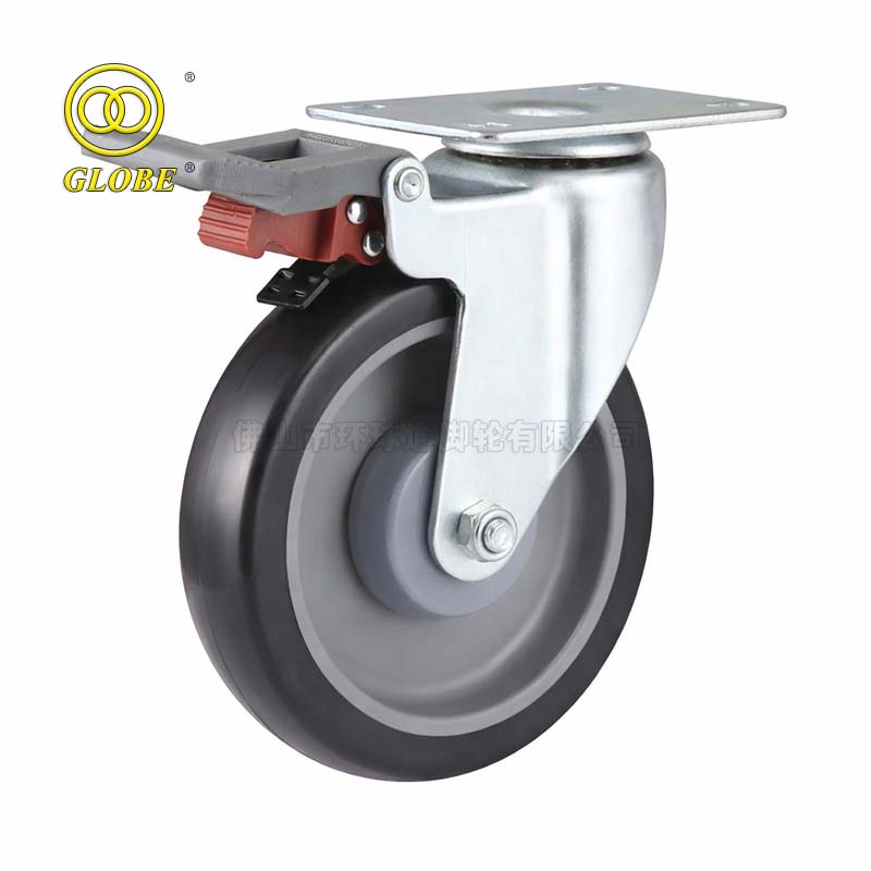 3 Inch Light Duty Premium Polyurethane Swivel Casters with Dual Brake