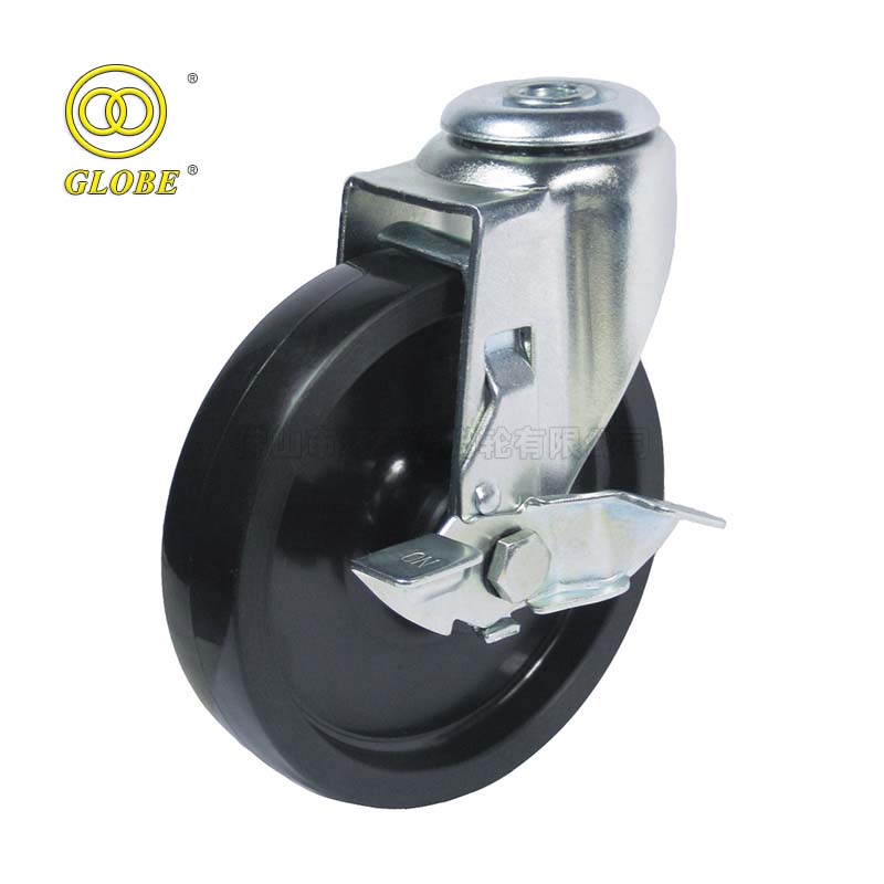 3 Inch Light Duty PP Polypropylene Bolt Hole Casters with Side Brake