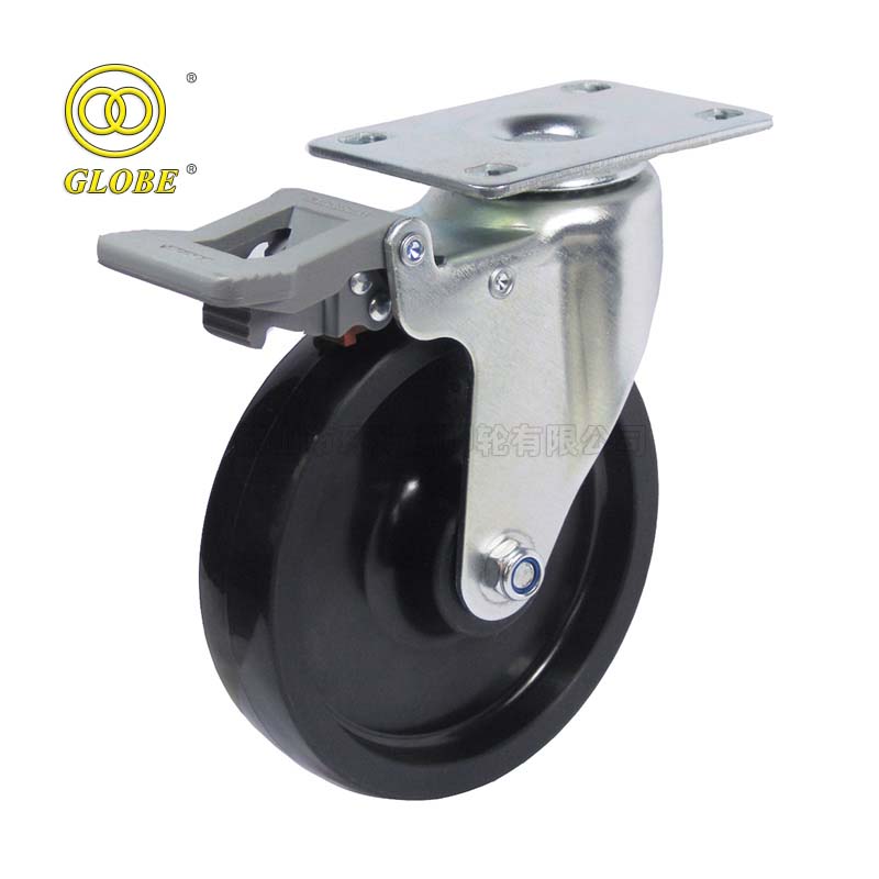 3 Inch Light Duty PP Polypropylene Swivel Casters with Dual Brake