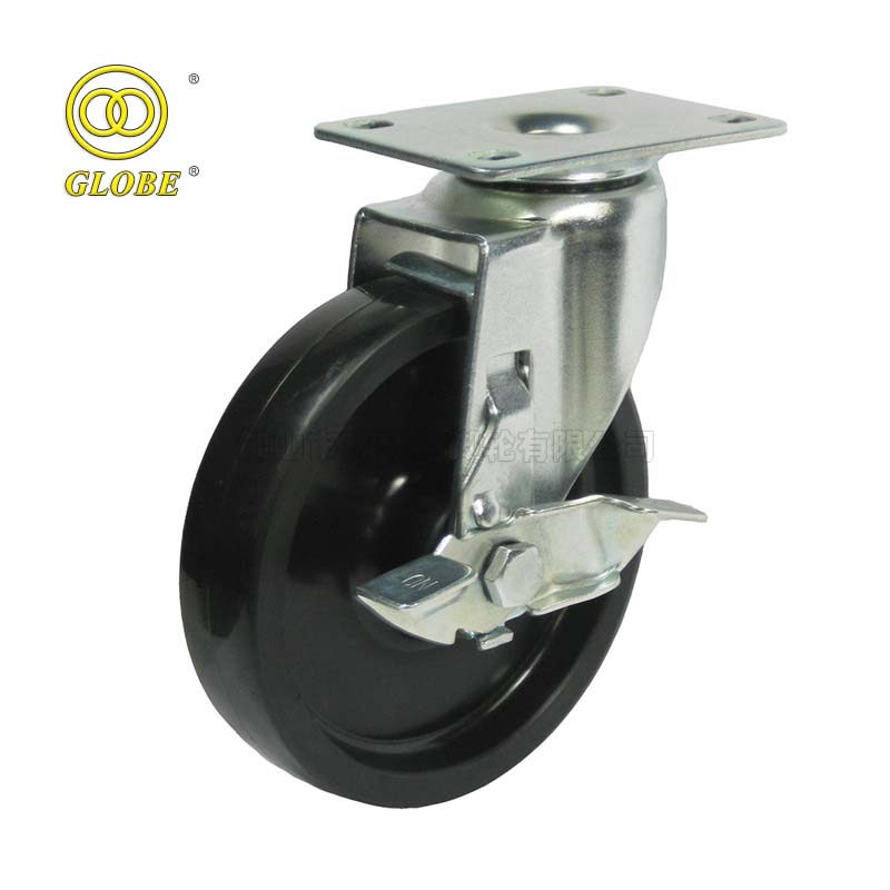 3 Inch Light Duty PP Polypropylene Swivel Casters with Side Brake