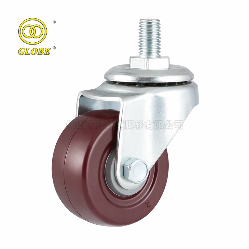 2 1/2 Inch Medium Duty Super Polyurethane Threaded Stem Casters