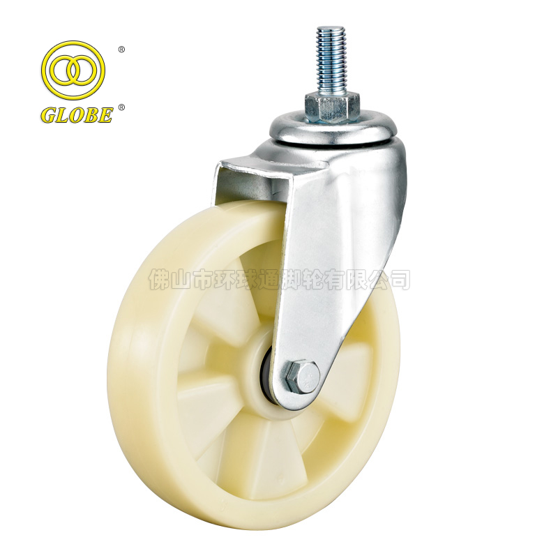 5 Inch Medium Duty Nylon Threaded Stem Casters