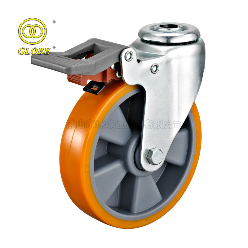 3 Inch Medium Duty Chaoda Caster Bolt Hole Casters with Dual Brake