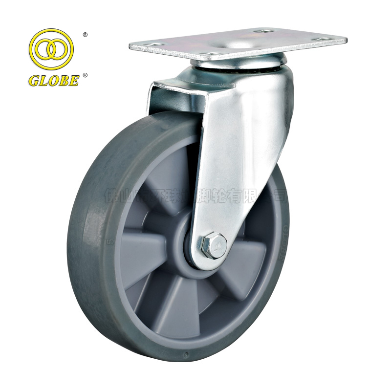 3 Inch Medium Duty Premium Artificial Rubber Swivel Casters