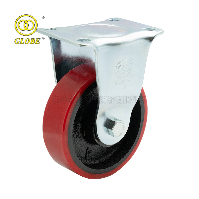 5 Inch Medium Duty Iron Core Polyurethane Rigid Casters