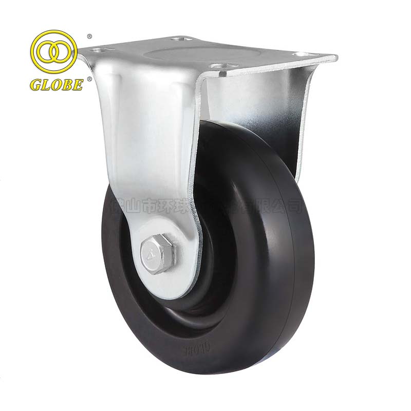 5 Inch Medium Duty Conductive Artificial Rubber Rigid Casters