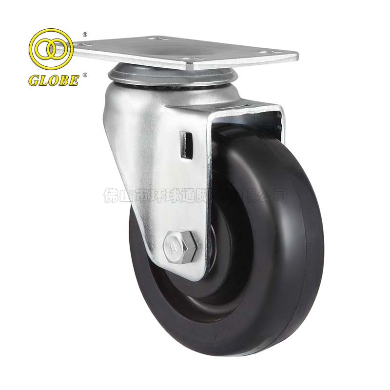 4 Inch Medium Duty Conductive Rubber Swivel Casters