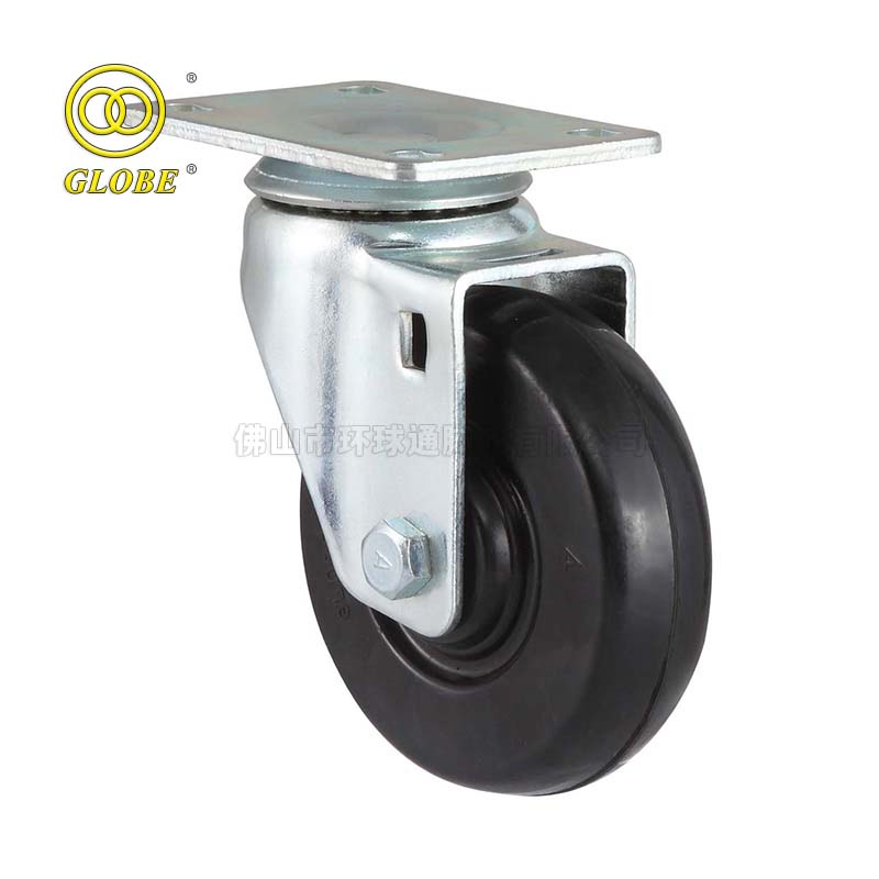 4 Inch Medium Duty Soft Rubber Swivel Casters