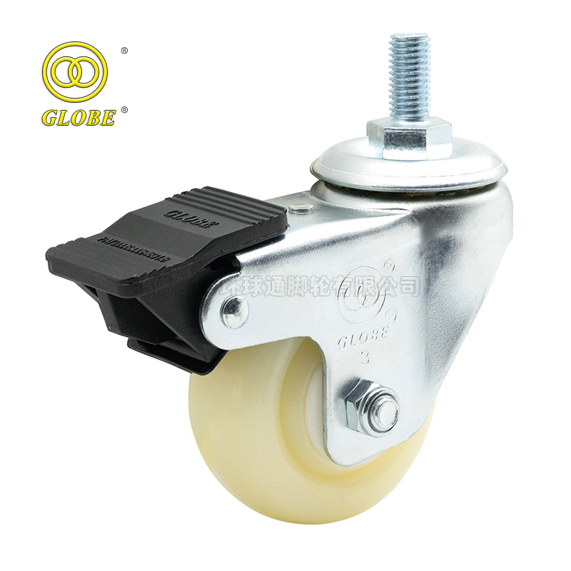 2 Inch Light Duty Caster Stem w/ Dual Brake Casters