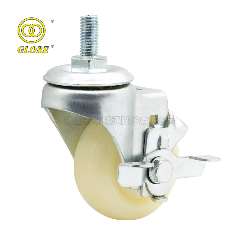 2 Inch Light Duty Caster Stem w/ Side Brake Casters