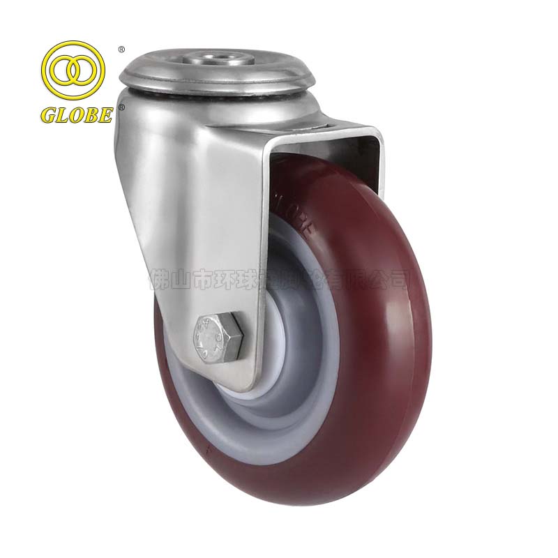 4 Inch Light Duty Super PU Hollow Pin Swivel Casters