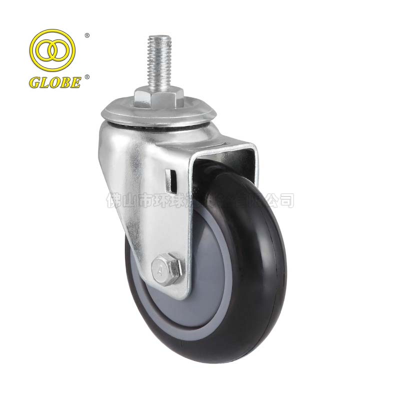 6 Inch Light Duty Premium PU Stem Casters