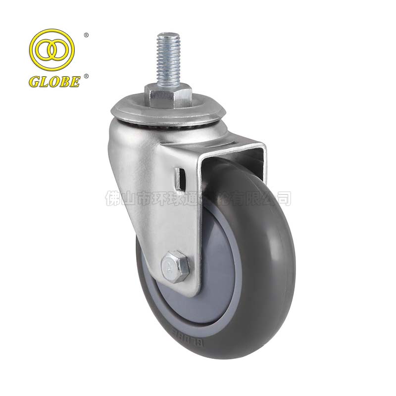5 Inch Light Duty Super Quiet PU Stem Casters
