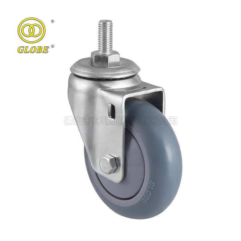 6 Inch Light Duty High Strength Rubber Stem Casters