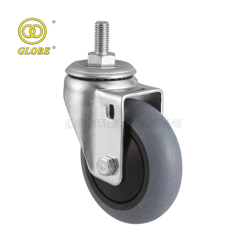 5 Inch Light Duty Conductive Rubber Stem Casters