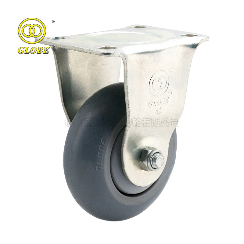 3 Inch Medium Duty High-Strength Artificial Rubber Rigid Casters