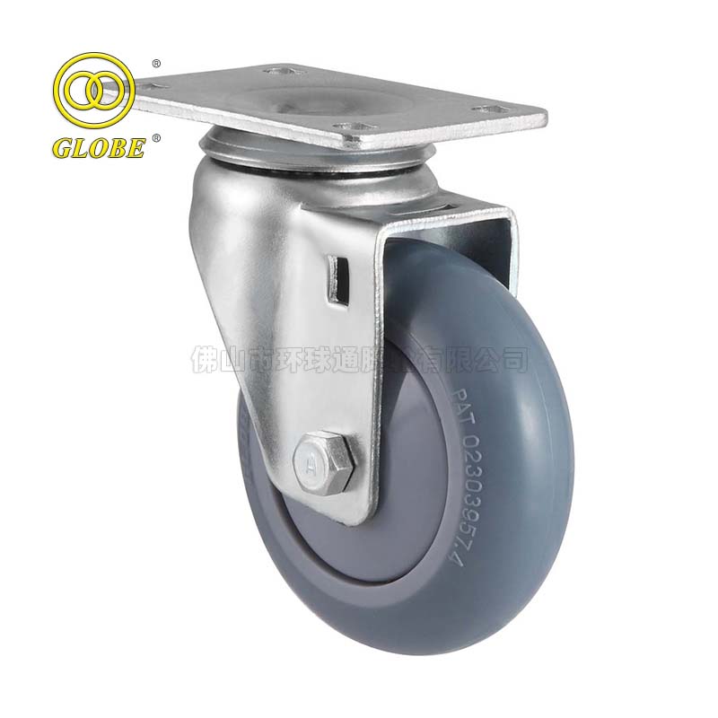 3 Inch Medium Duty High-Strength Artificial Rubber Swivel Casters