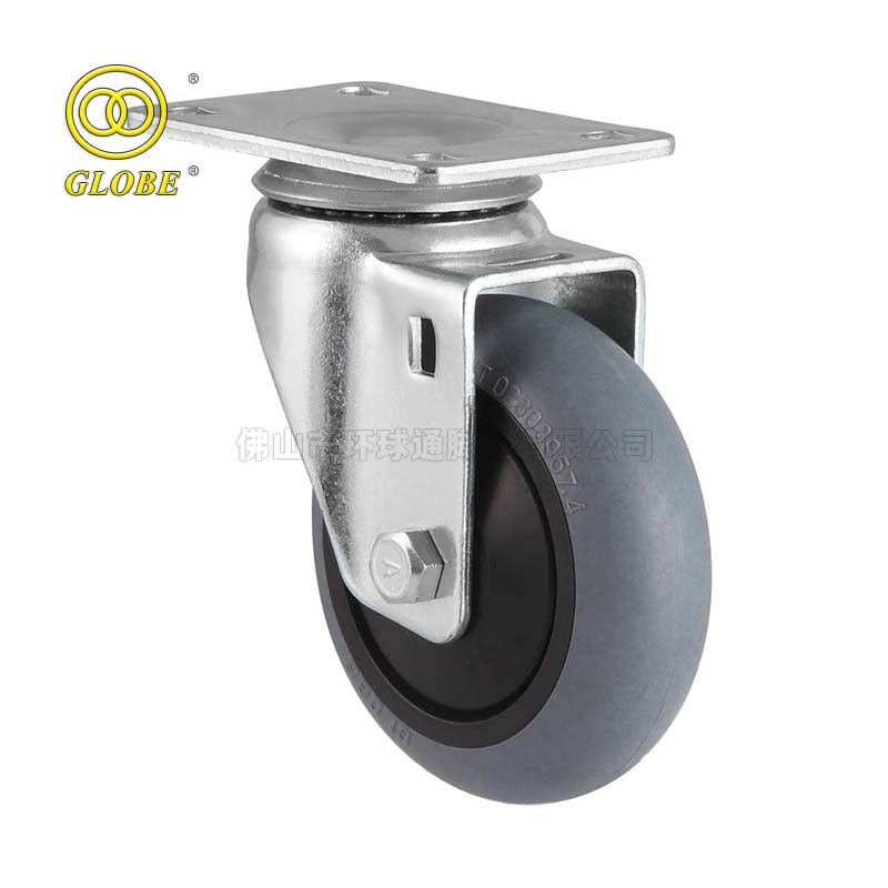 3 Inch Medium Duty Conductive Artificial Rubber Swivel Casters