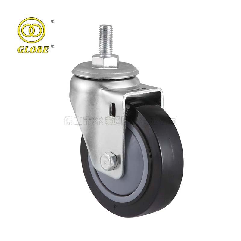6 Inch Medium Duty Premium Polyurethane Threaded Stem Casters