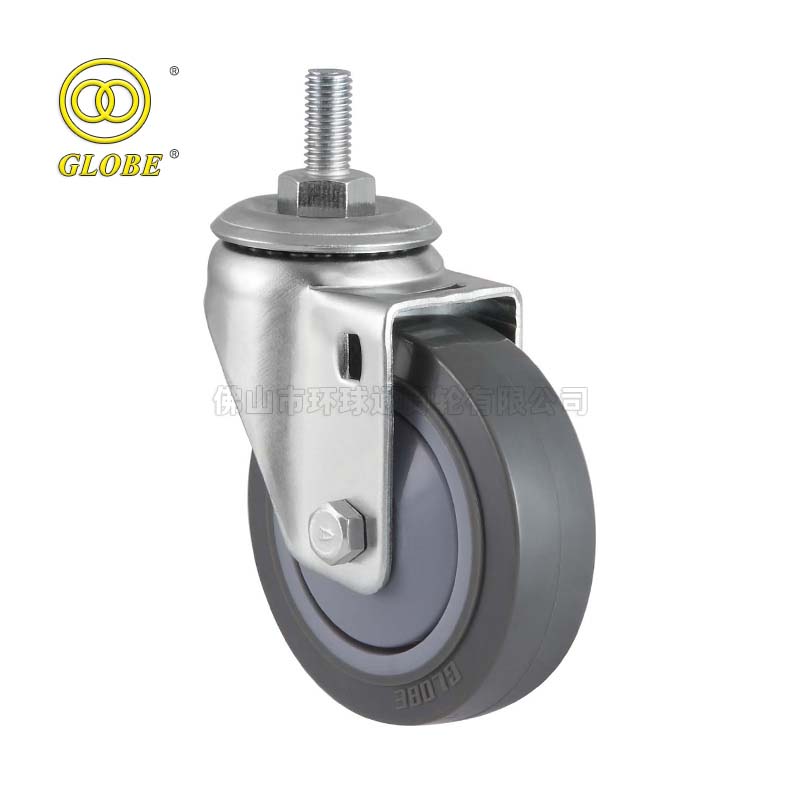 6 Inch Medium Duty Super Quiet Polyurethane Threaded Stem Casters