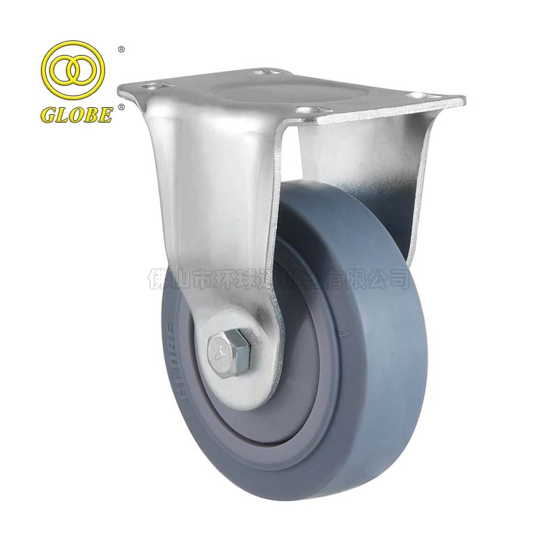 3 1/2 Inch Medium Duty High-Strength Artificial Rubber Rigid Casters