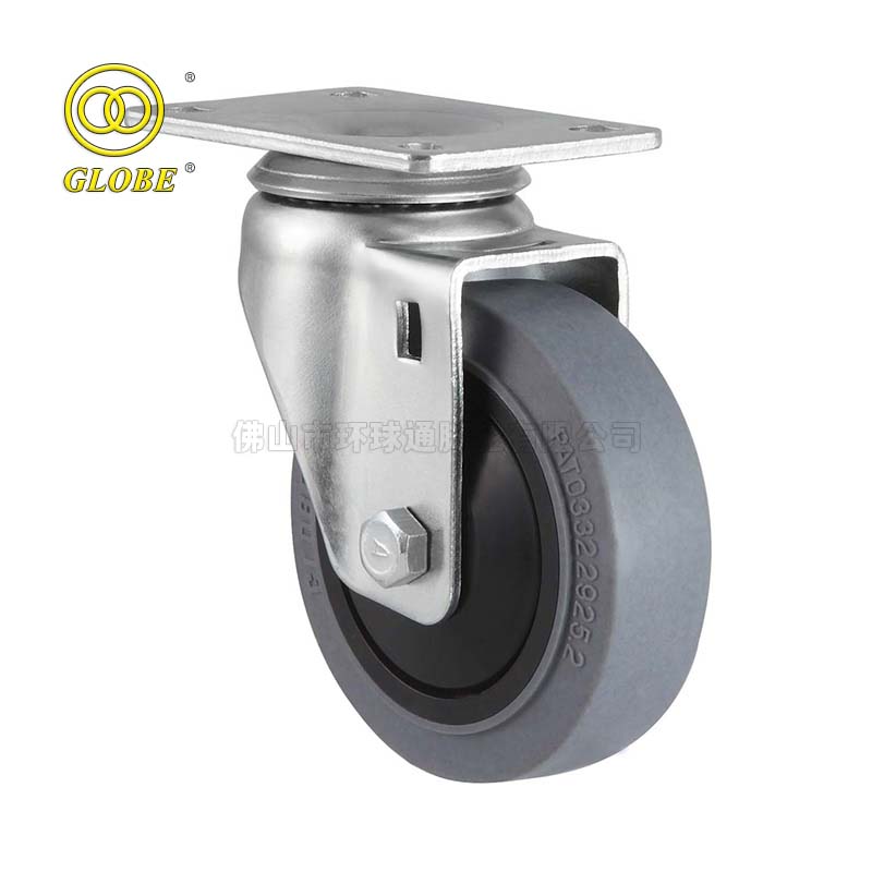 3 Inch Medium Duty Conductive Artificial Rubber Swivel Casters