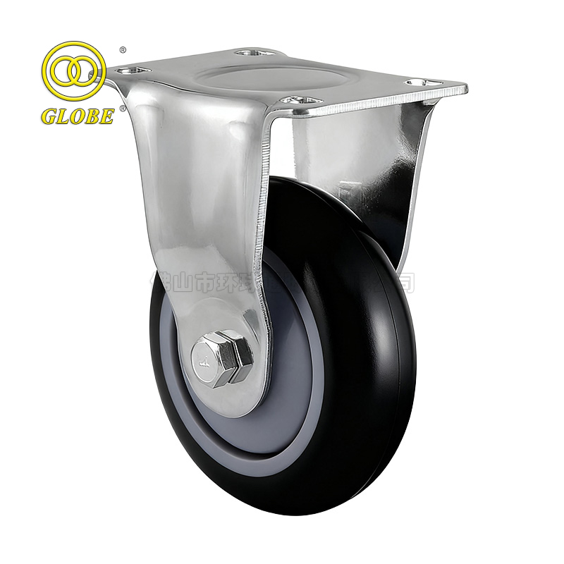 4 Inch Medium Duty Premium Polyurethane Rigid Casters